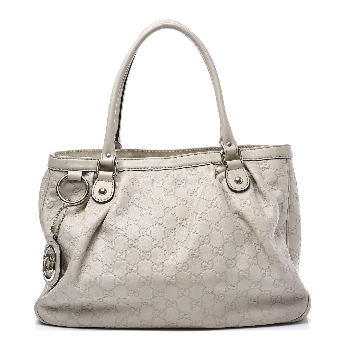 Guccissima Medium Sukey Top Handle Tote Off White