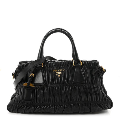 Prada Nappa Gaufre Shopping Satchel Black 1 of 10