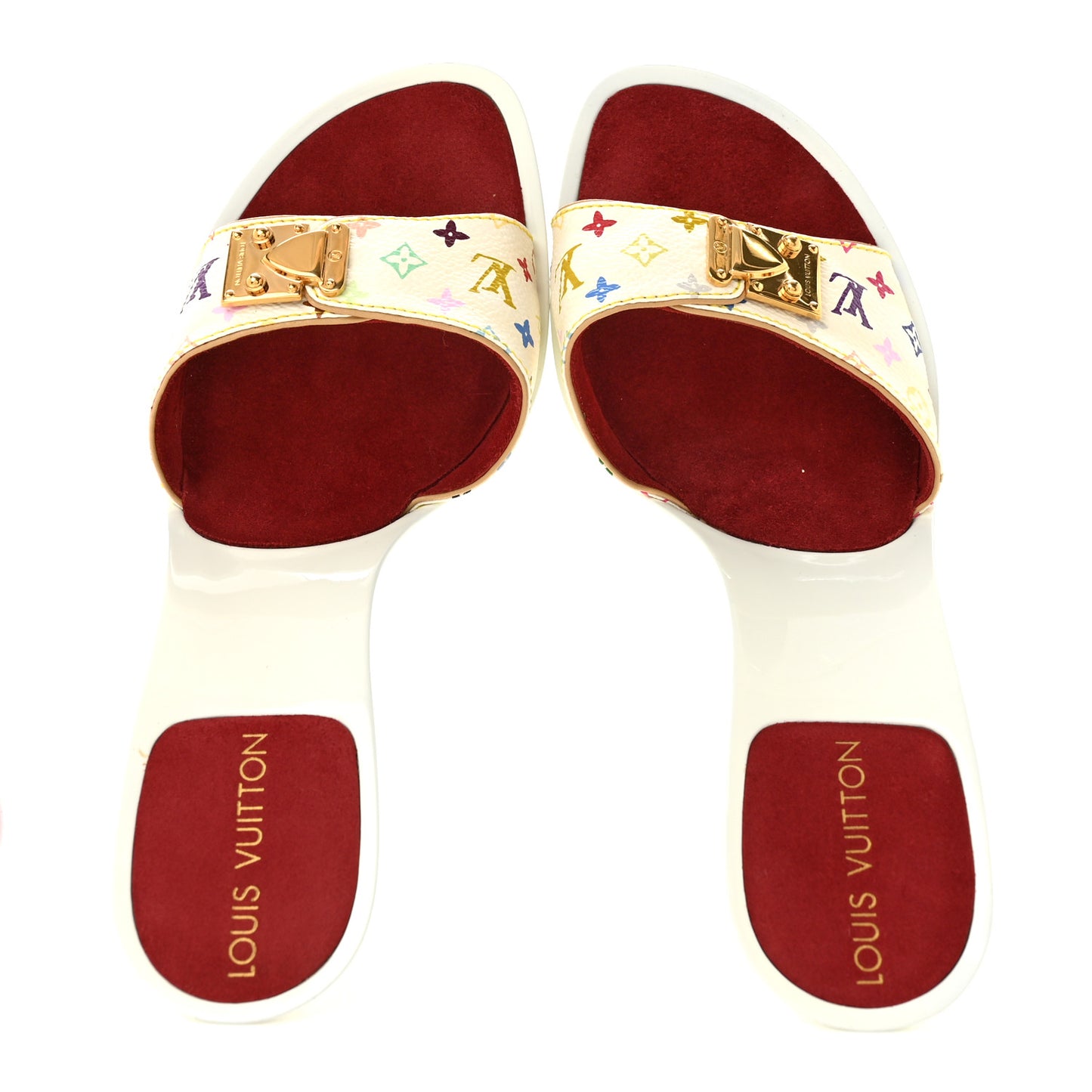 Monogram Multicolor Sandal Mule 36 White
