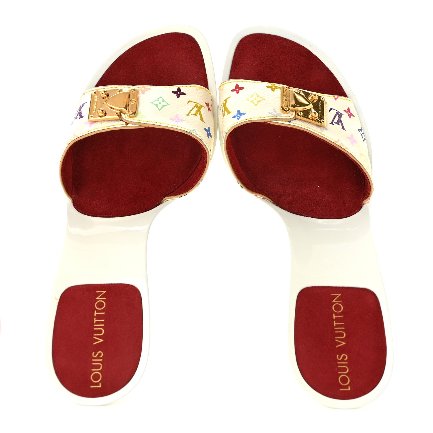 Louis Vuitton Monogram Multicolor Sandal Mule 36 White 2 of 9
