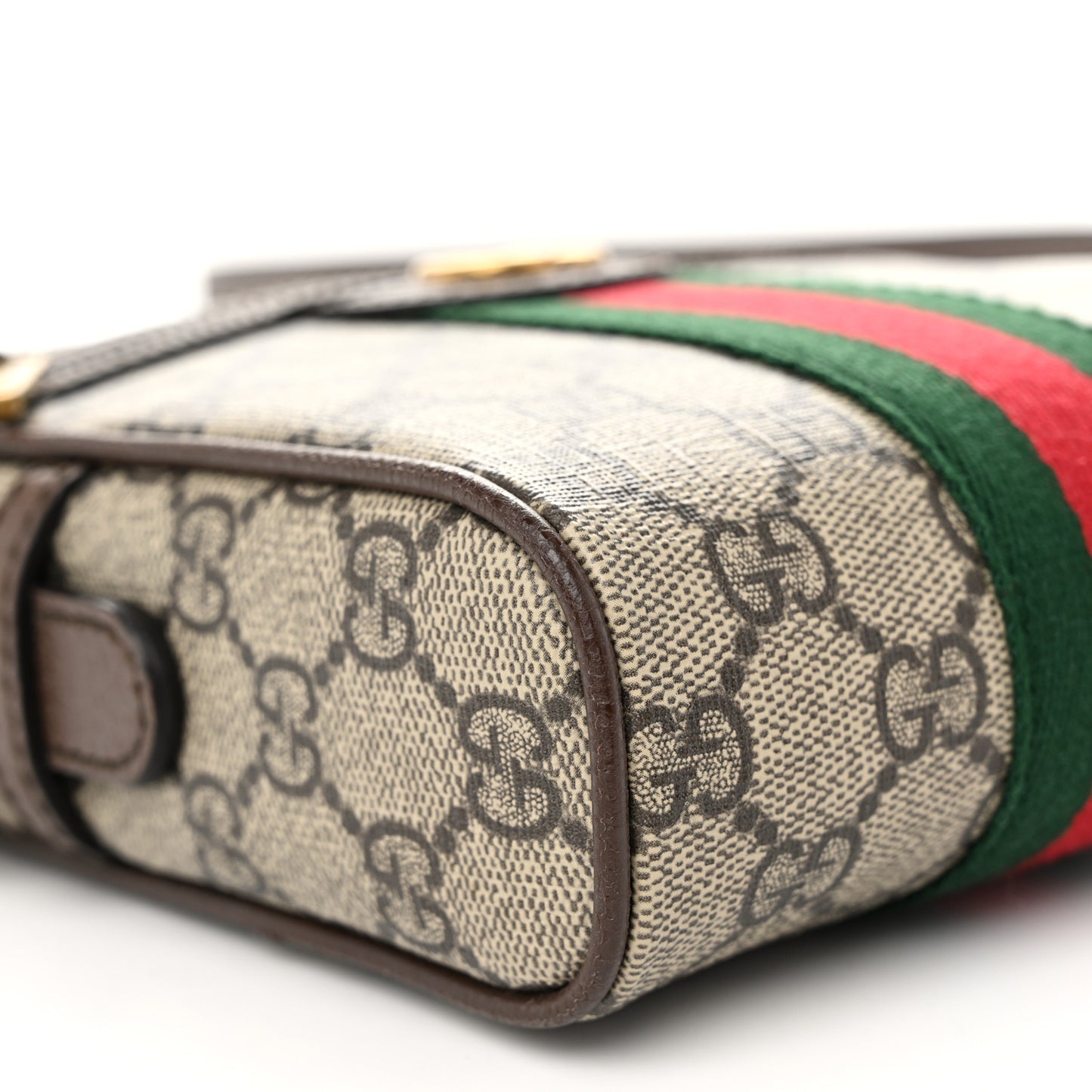 GG Supreme Monogram Web Mini Ophidia Messenger Brown