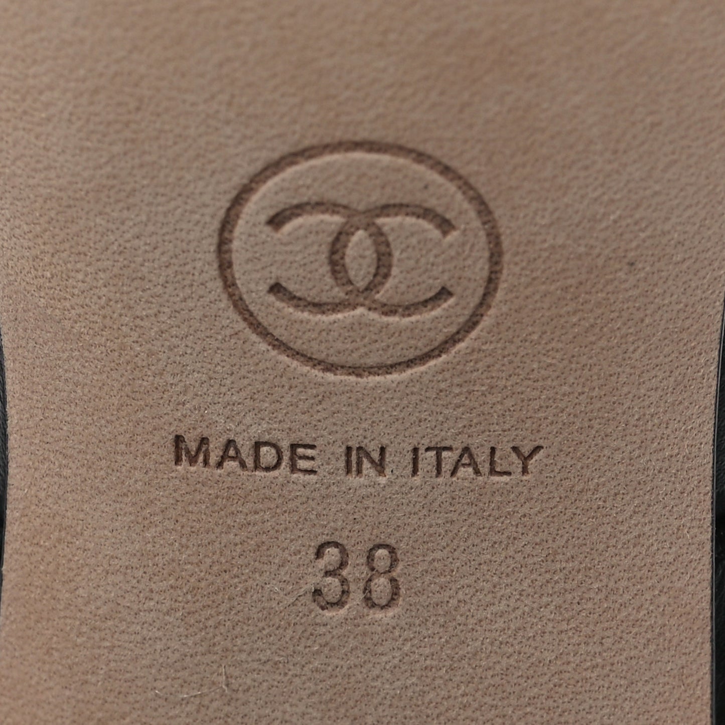 Calfskin CC Turnlock Sandals 38 Black