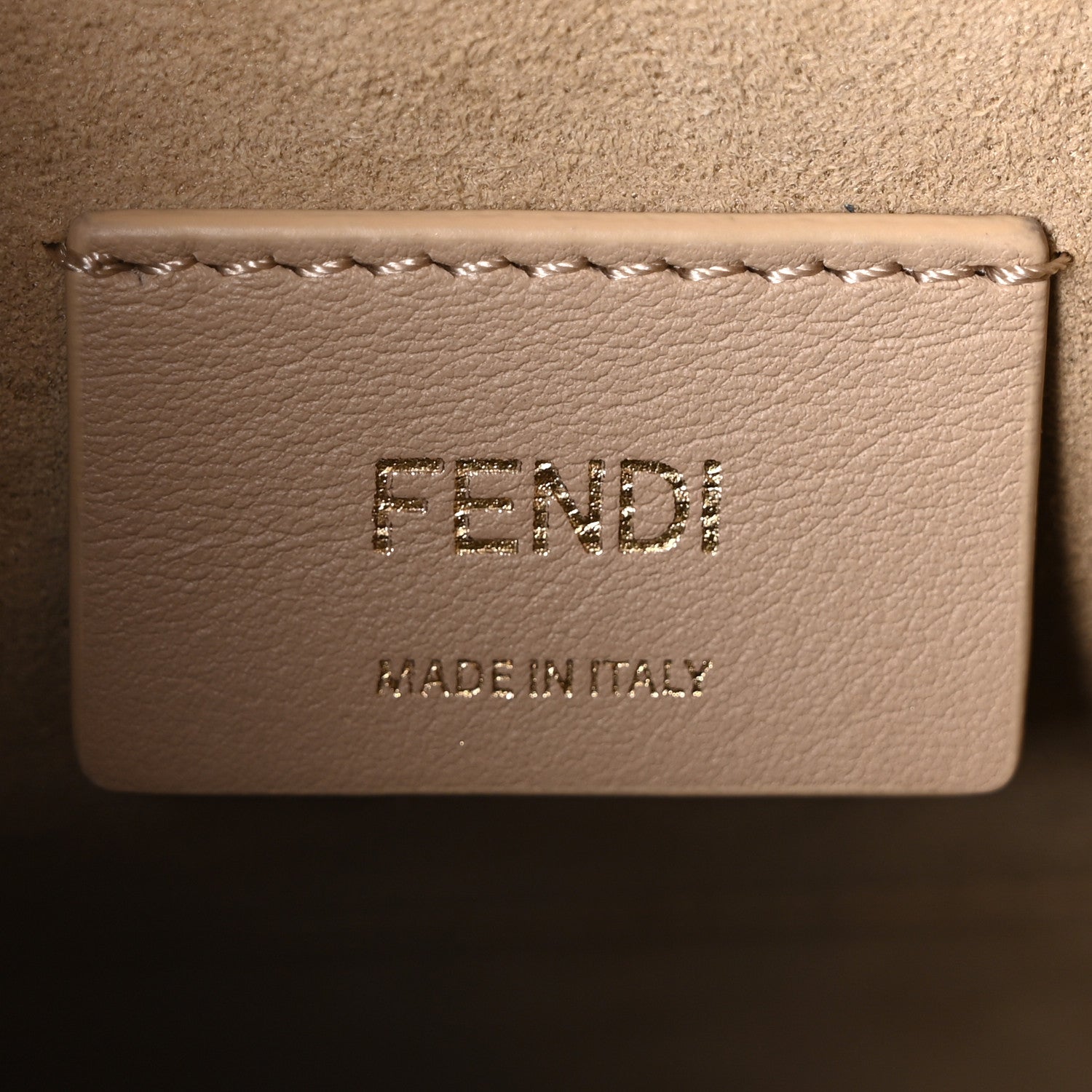 Fendi Vitello Liberty Bi-Color FF 1974 Embossed Chain Strap Kan U Shoulder Bag Black Maya 6 of 10
