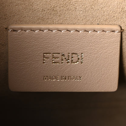 Fendi Vitello Liberty Bi-Color FF 1974 Embossed Chain Strap Kan U Shoulder Bag Black Maya 6 of 10