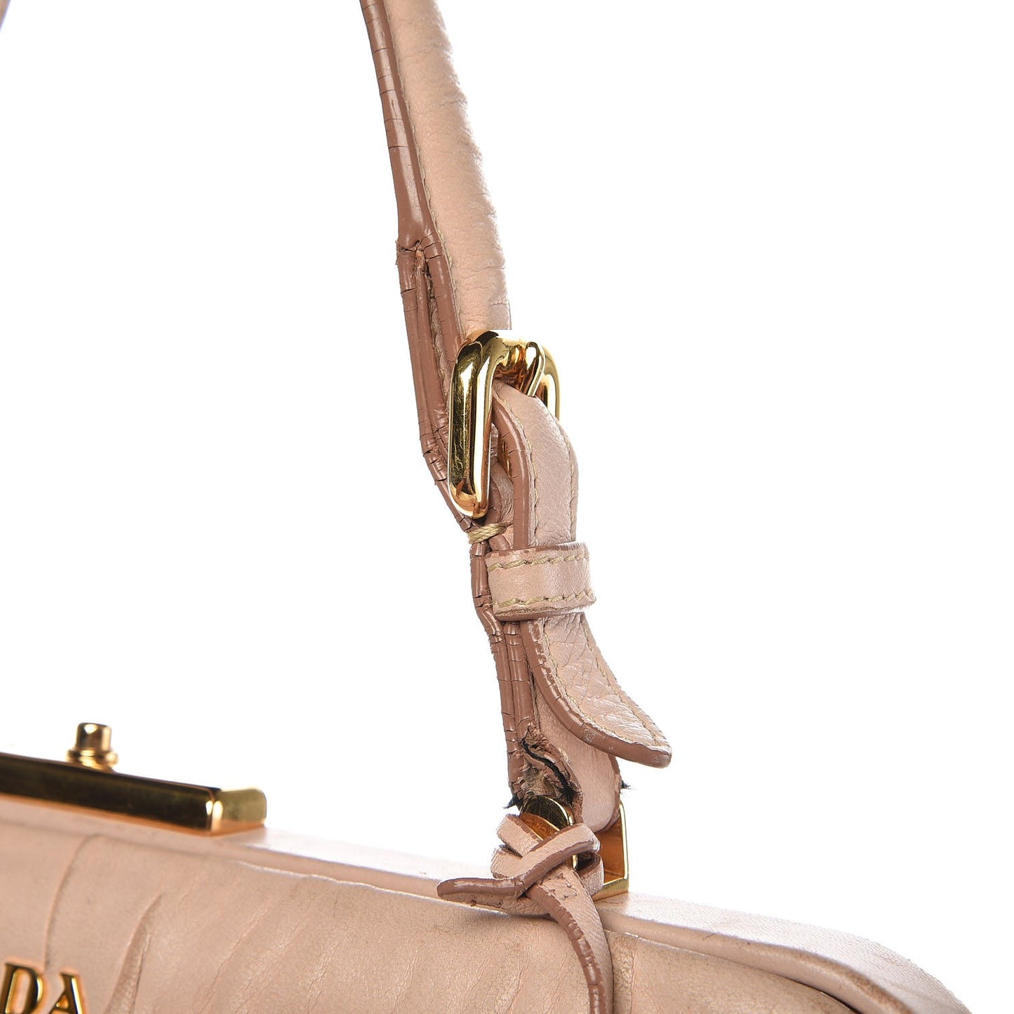 Nappa Dressy Gaufre Framed Tote Cipria