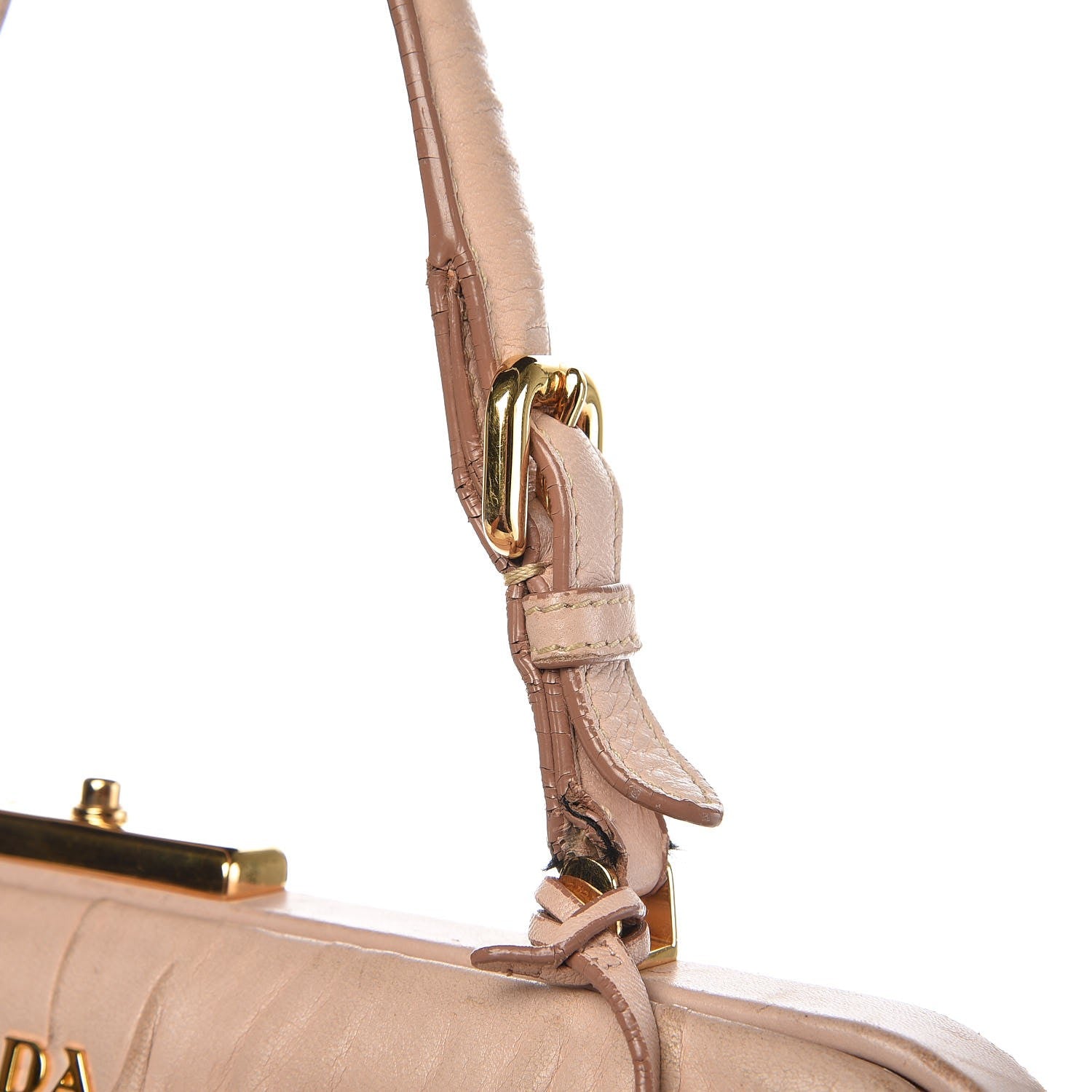 Prada Nappa Dressy Gaufre Framed Tote Cipria 20 of 24
