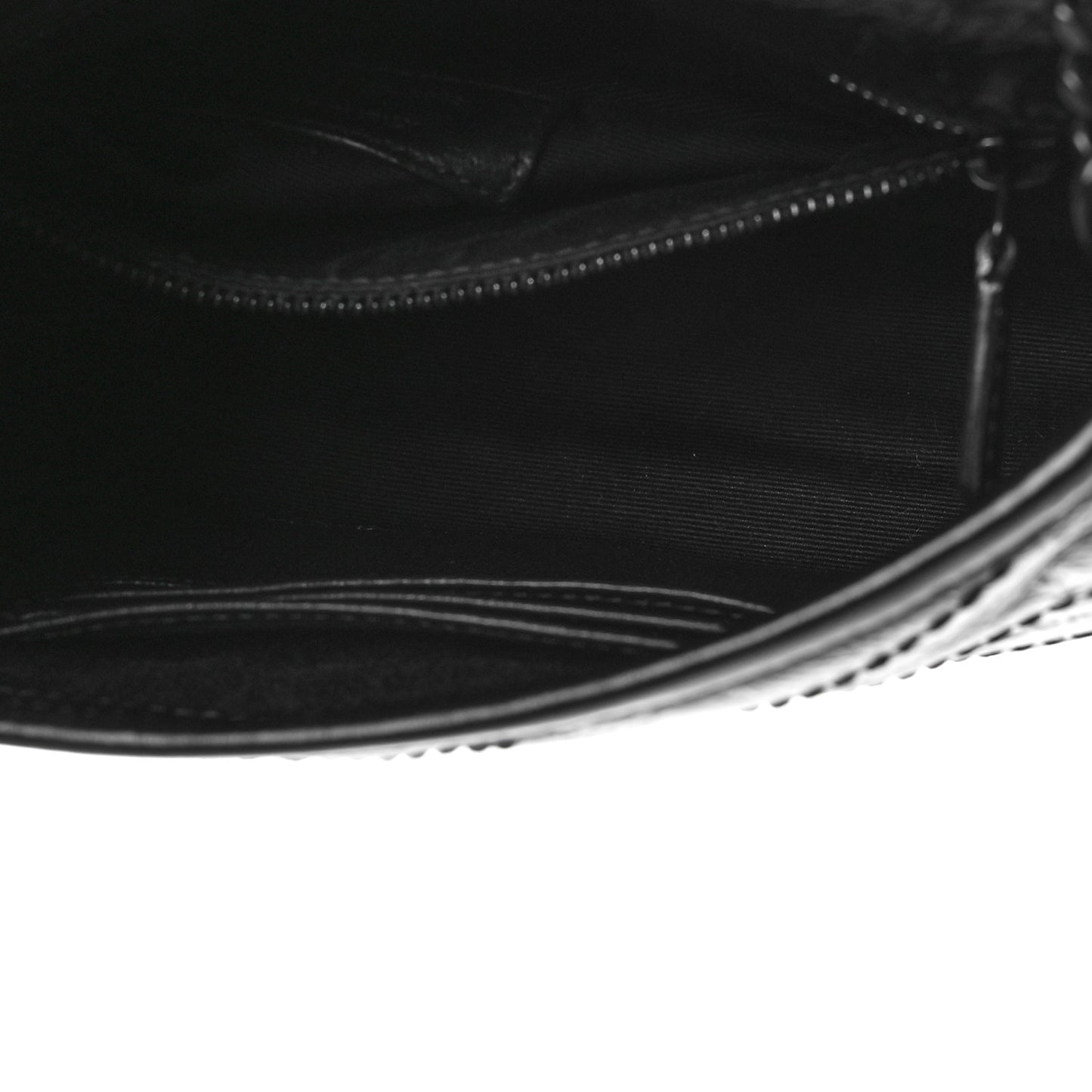 Crinkled Calfskin Matelasse Monogram Niki Chain Wallet Black