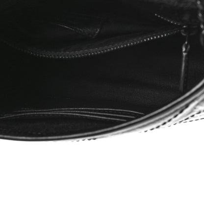 Saint Laurent Crinkled Calfskin Matelasse Monogram Niki Chain Wallet Black 5 of 9