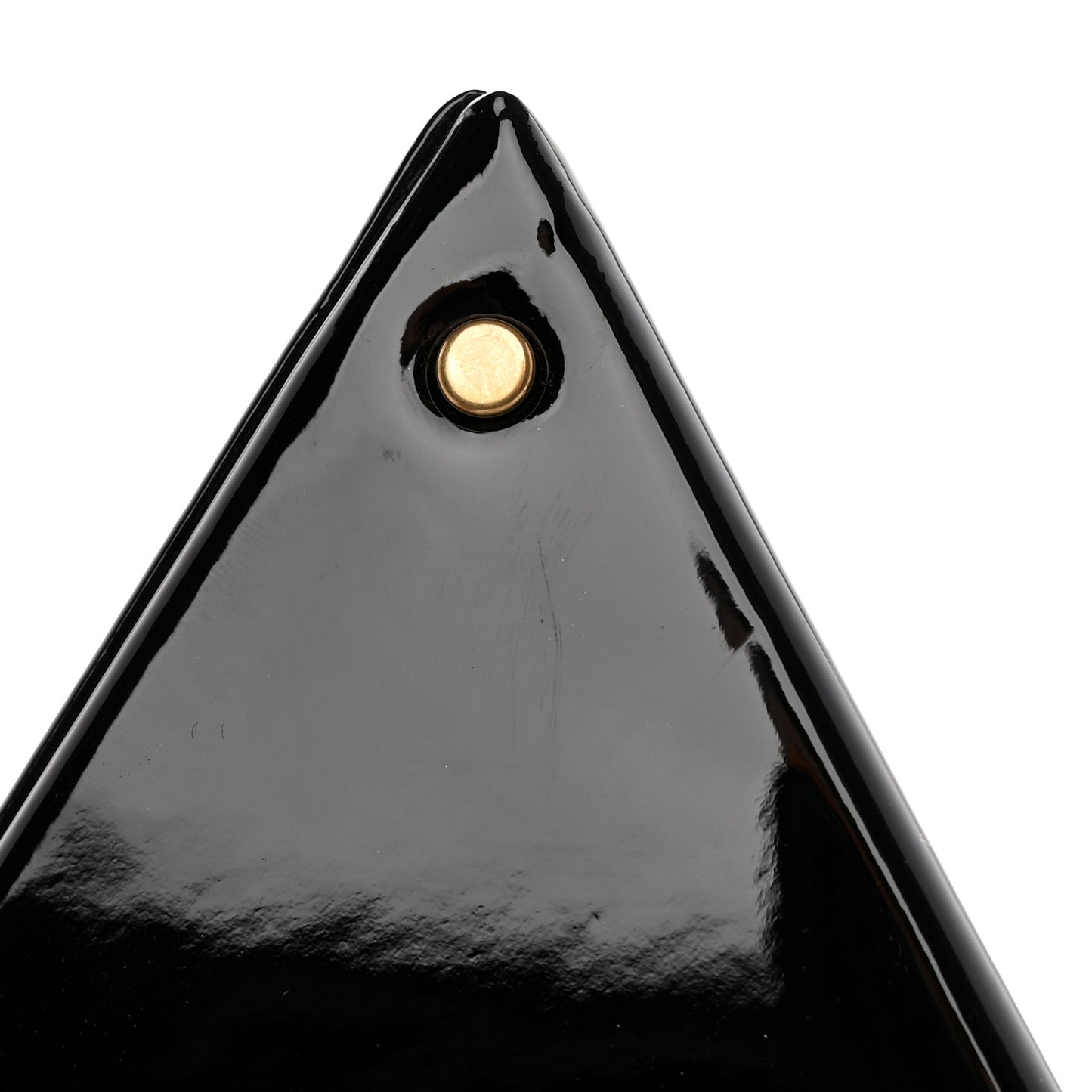 Patent Pyramid Clutch Black