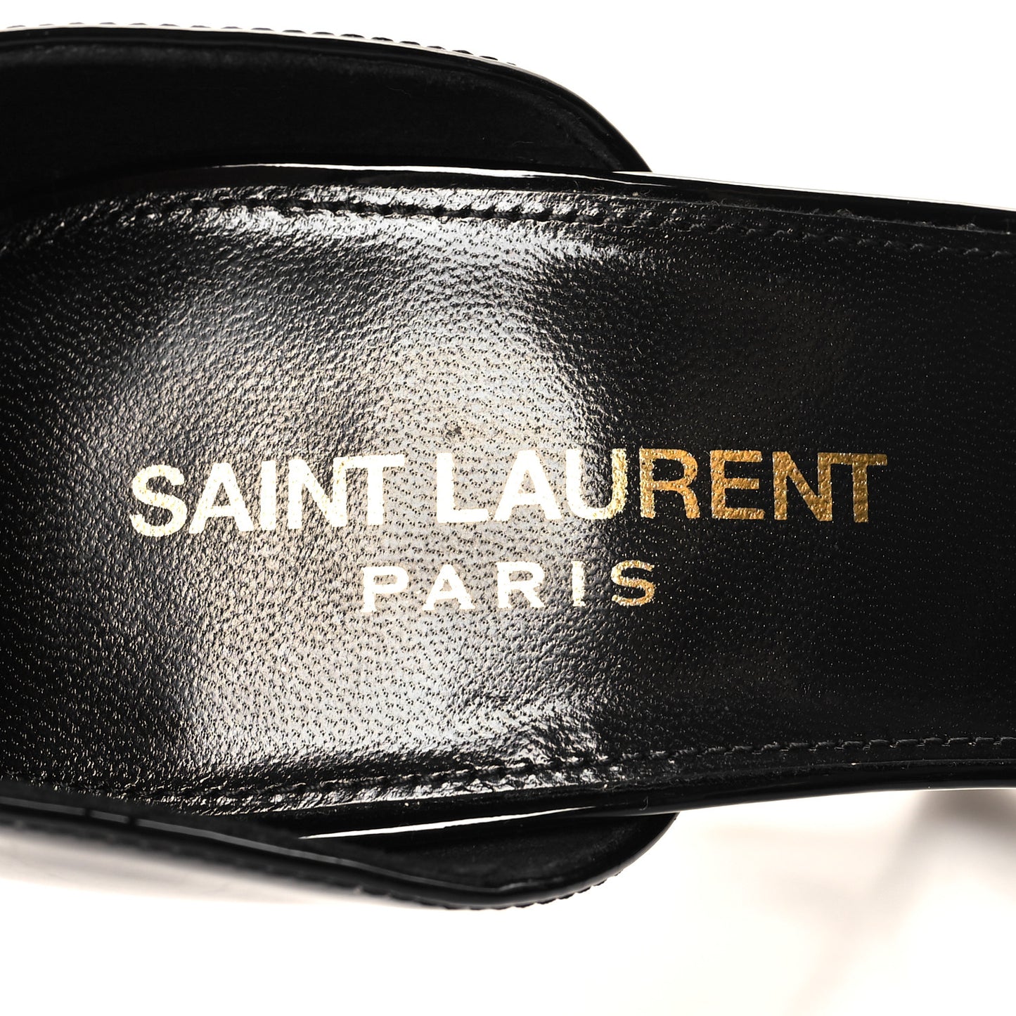 Patent Calfskin Opyum 110 Sandals 37.5 Black