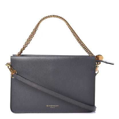 Givenchy Goatskin Suede Cross 3 Crossbody Bag Grey Blue 1 of 11