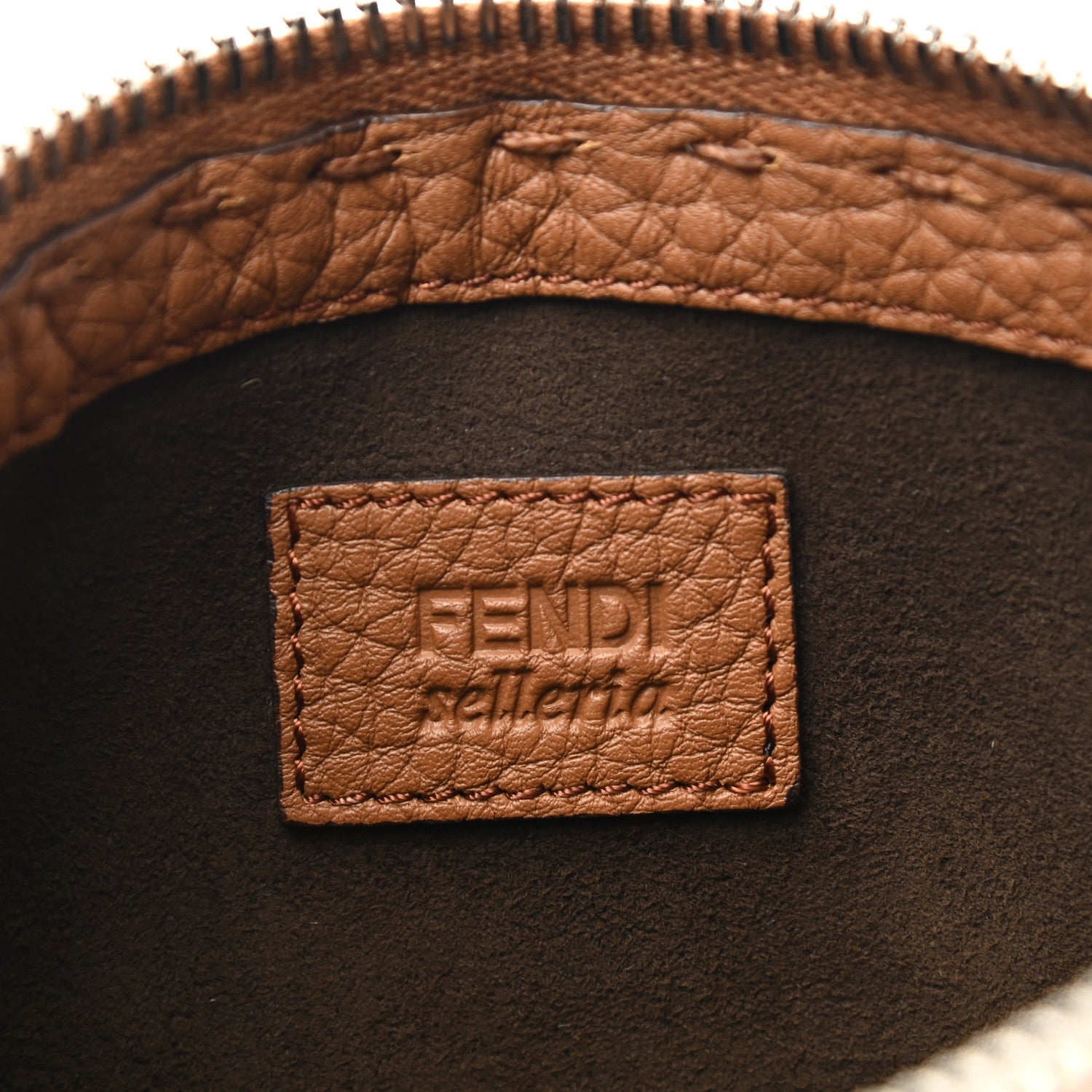 Fendi Cuoio Romano Selleria Cosmetic Pouch Mou 6 of 7