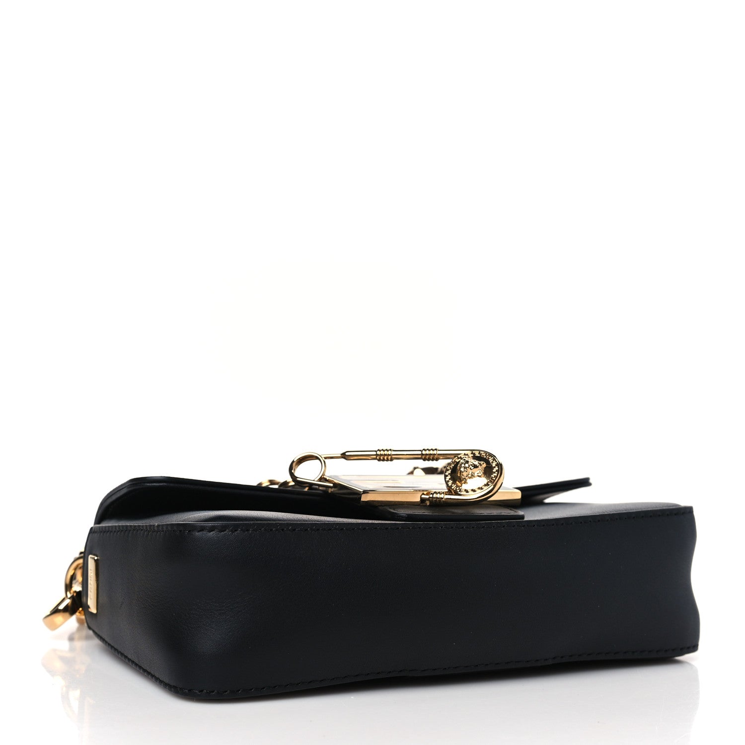 Fendi X VERSACE Vitello Seta Fendace Mini Brooch Baguette Black 4 of 9
