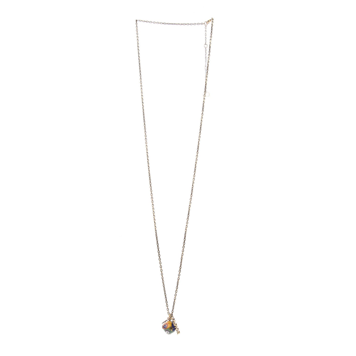 Christian Dior Metal J'adior D-Murrine Necklace Aged Gold Multicolor 3 of 5