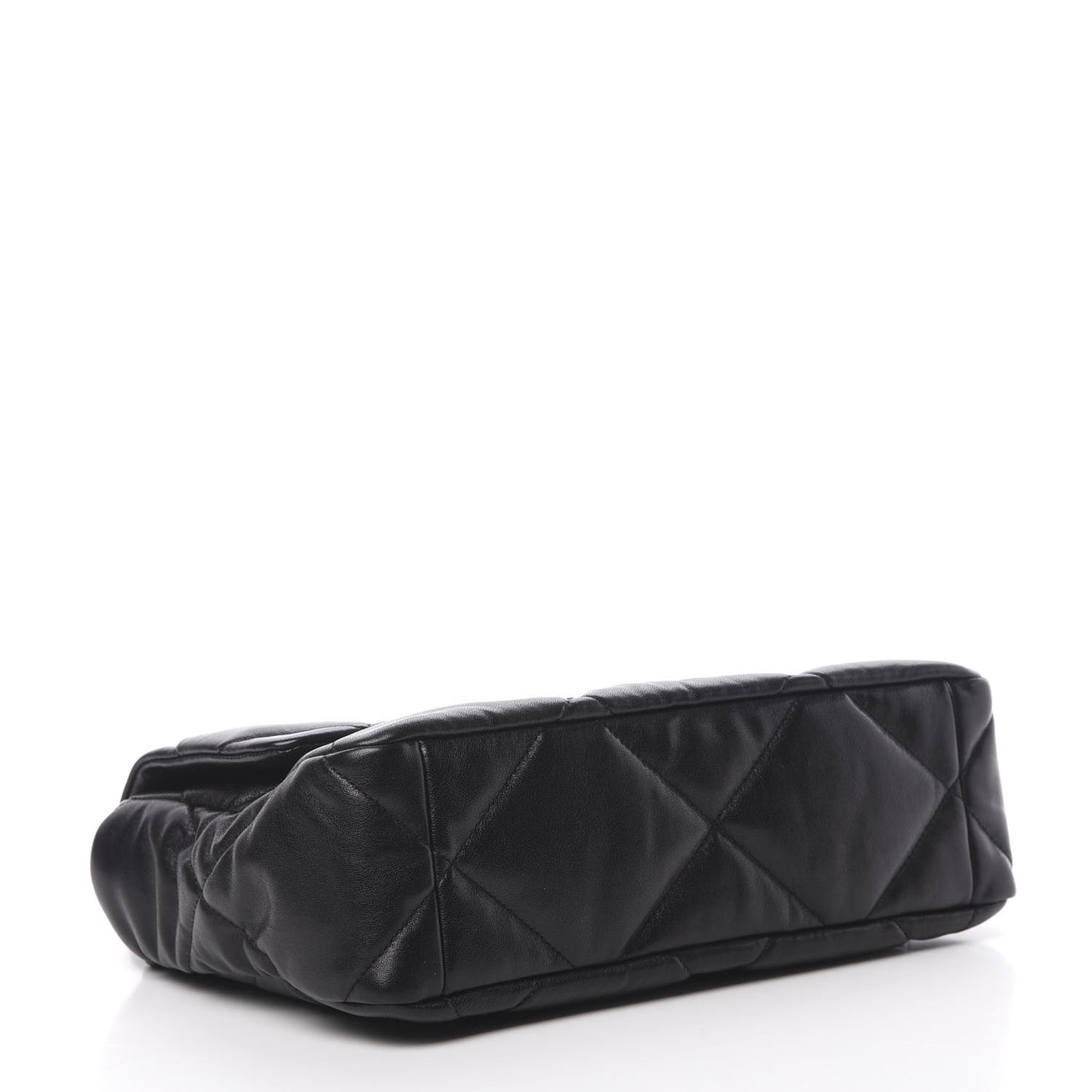 Goatskin Quilted Large 19 Flap Black