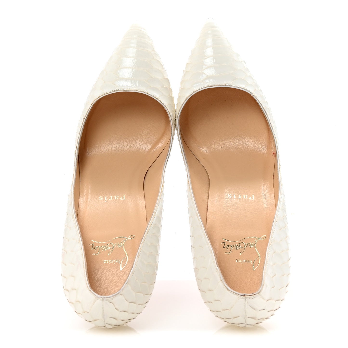 Snakeskin Crystal Lame So Kate 120 Pumps 38 White