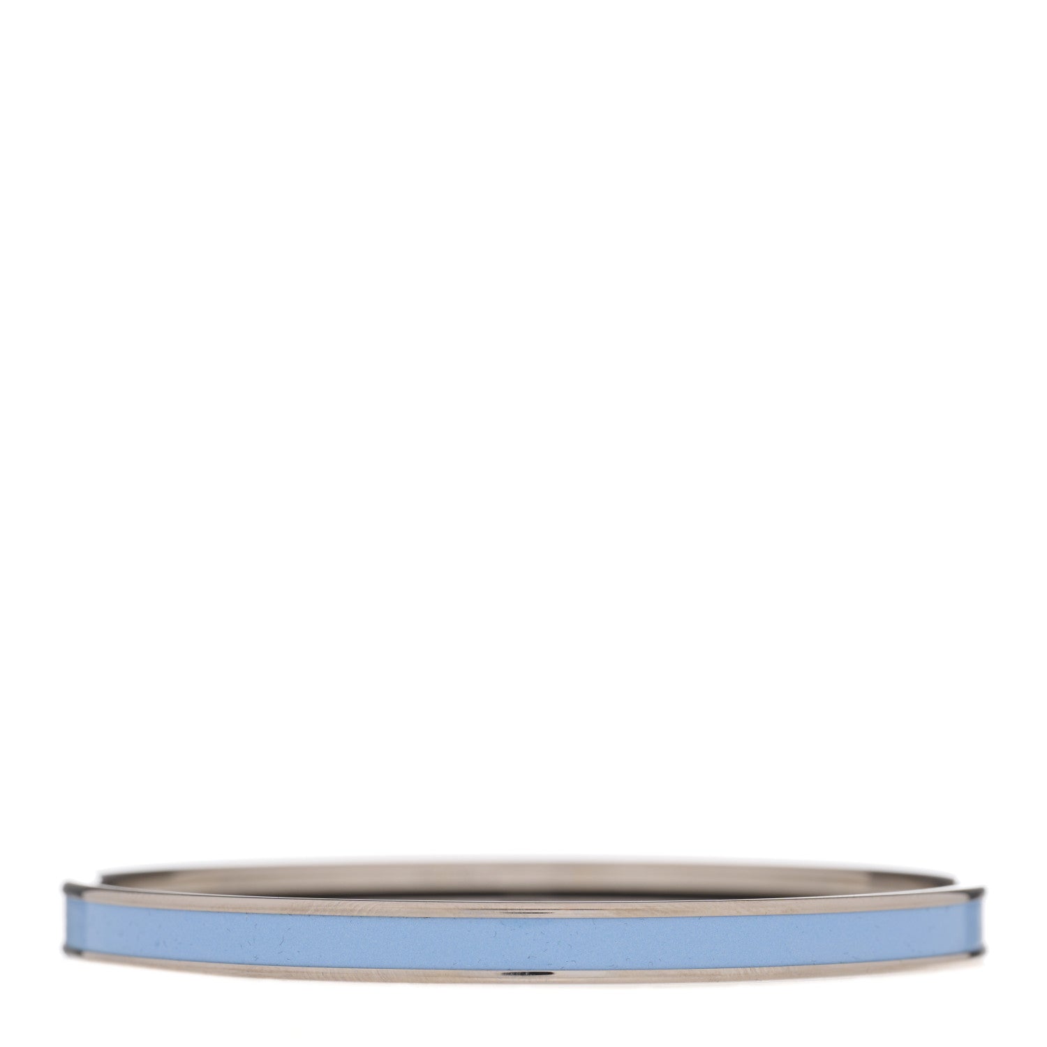 Hermes Enamel Printed Extra Narrow Bracelet 70 Bleu Polaire 2 of 3