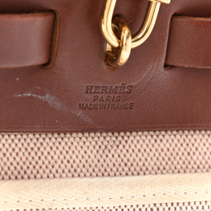 Hermes Vache Hunter Toile Herbag 30 PM Natural Havane 6 of 11