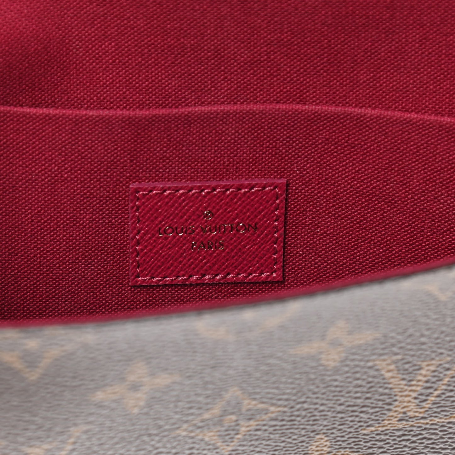 Monogram Pochette Felicie Chain Wallet Fuchsia