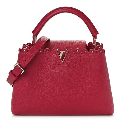 Louis Vuitton Taurillon Lace Croquets Capucines BB Groseille 1 of 10