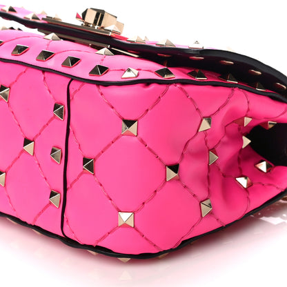 Valentino Garavani Calfskin Micro Rockstud Spike Shoulder Bag Azalea 9 of 13