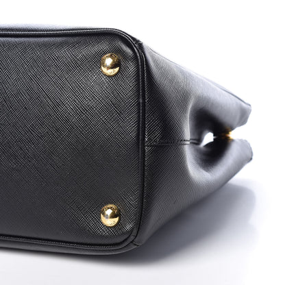 Prada Saffiano Small Galleria Double Zip Tote Black 9 of 9