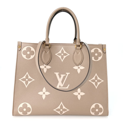 Louis Vuitton Empreinte Monogram Giant Onthego MM Tourterelle Creme 1 of 9