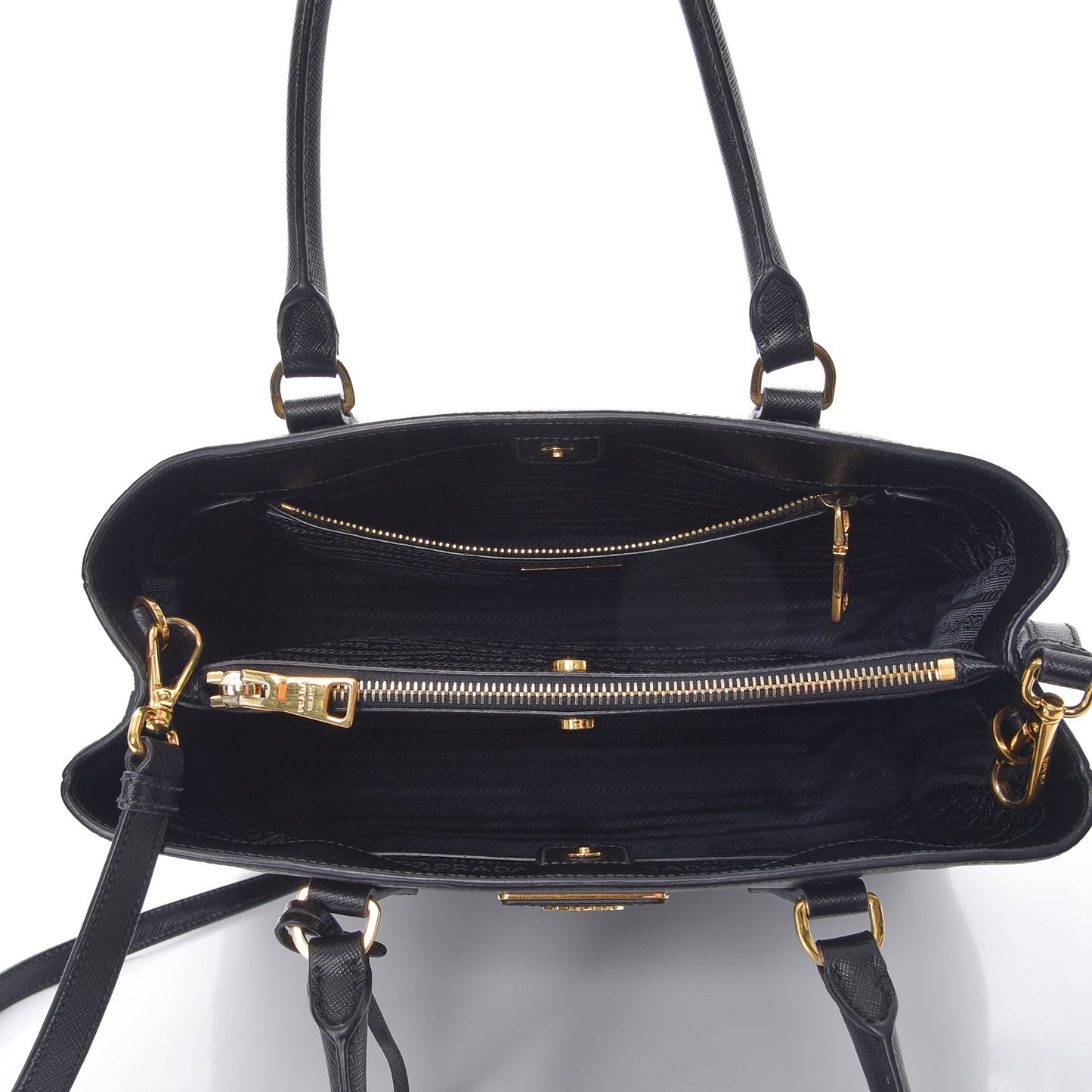 Saffiano Lux Medium Tote Nero Black