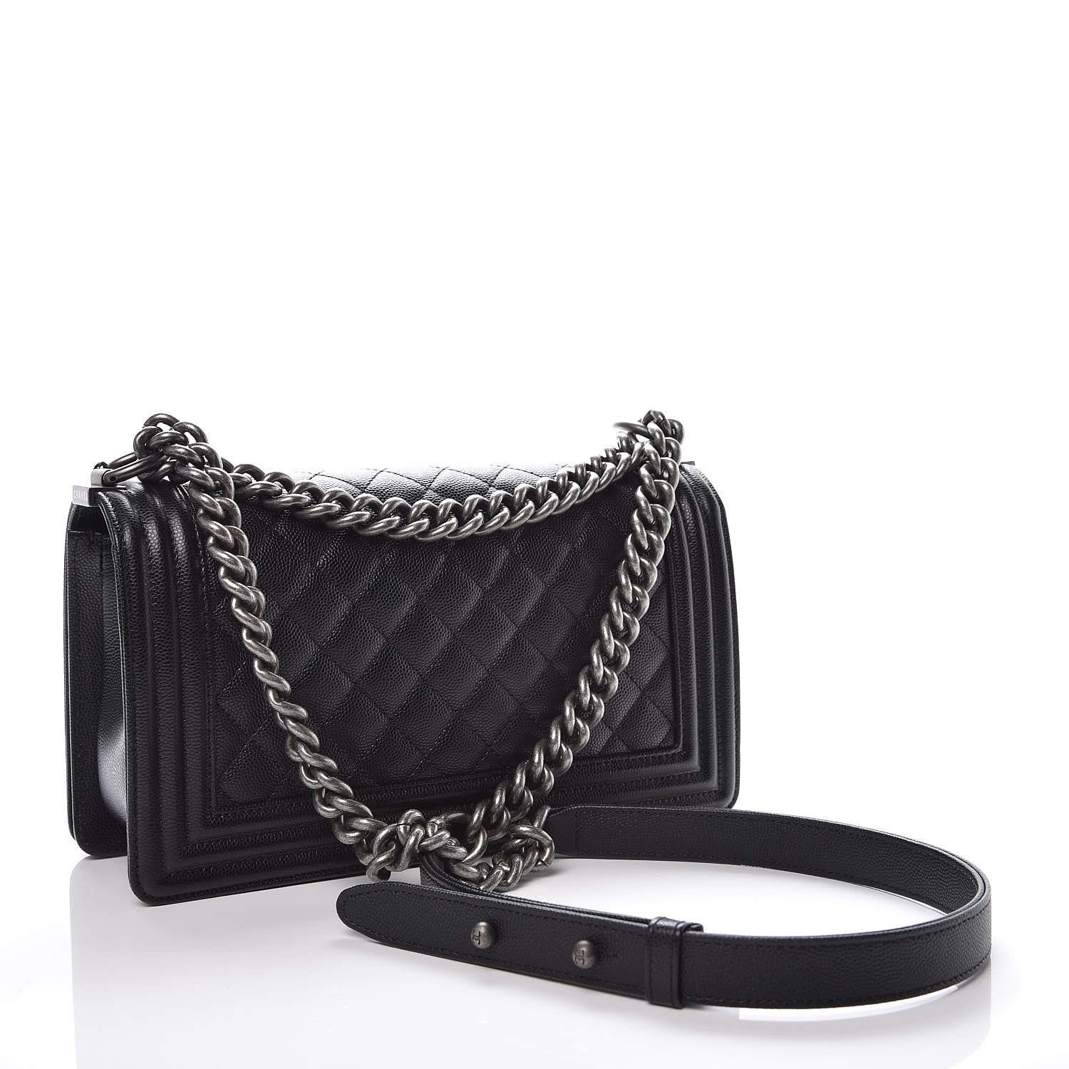 Chanel Caviar Quilted Medium Boy Flap Black 3 of 8