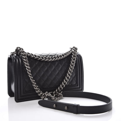 Chanel Caviar Quilted Medium Boy Flap Black 3 of 8