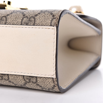 Gucci GG Supreme Monogram Studded Small Padlock Shoulder Bag White 10 of 10