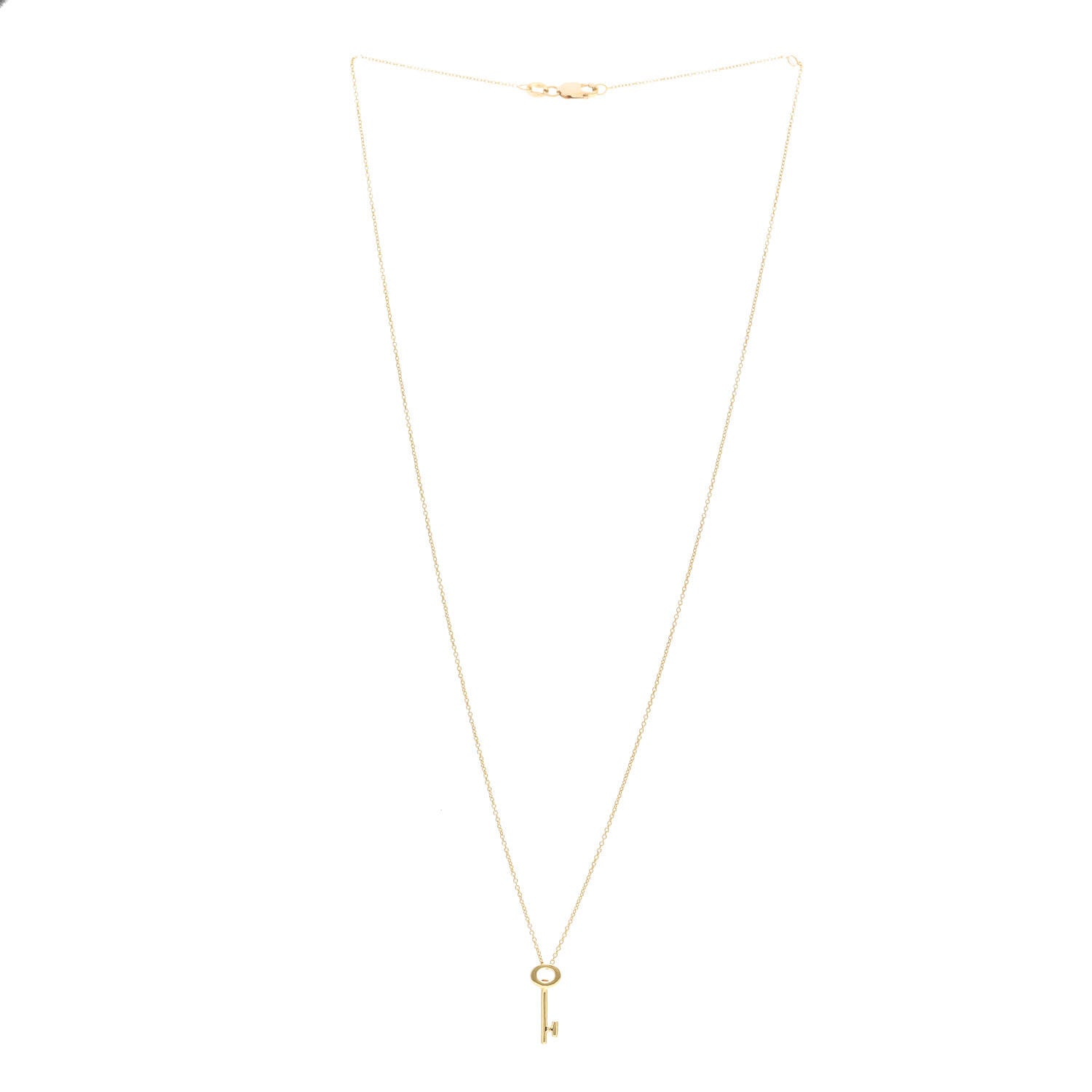 Roberto Coin 18K Yellow Gold Tiny Treasures Key Pendant Necklace 3 of 4