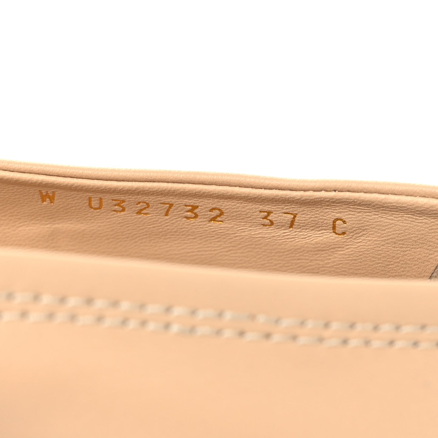 Lambskin Cap Toe CC Uniform Ballerina Flats 37 Beige Black