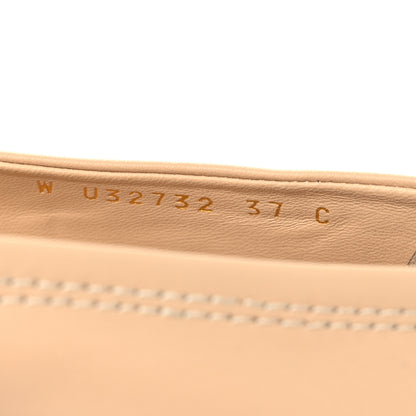 Chanel Lambskin Cap Toe CC Uniform Ballerina Flats 37 Beige Black 10 of 11