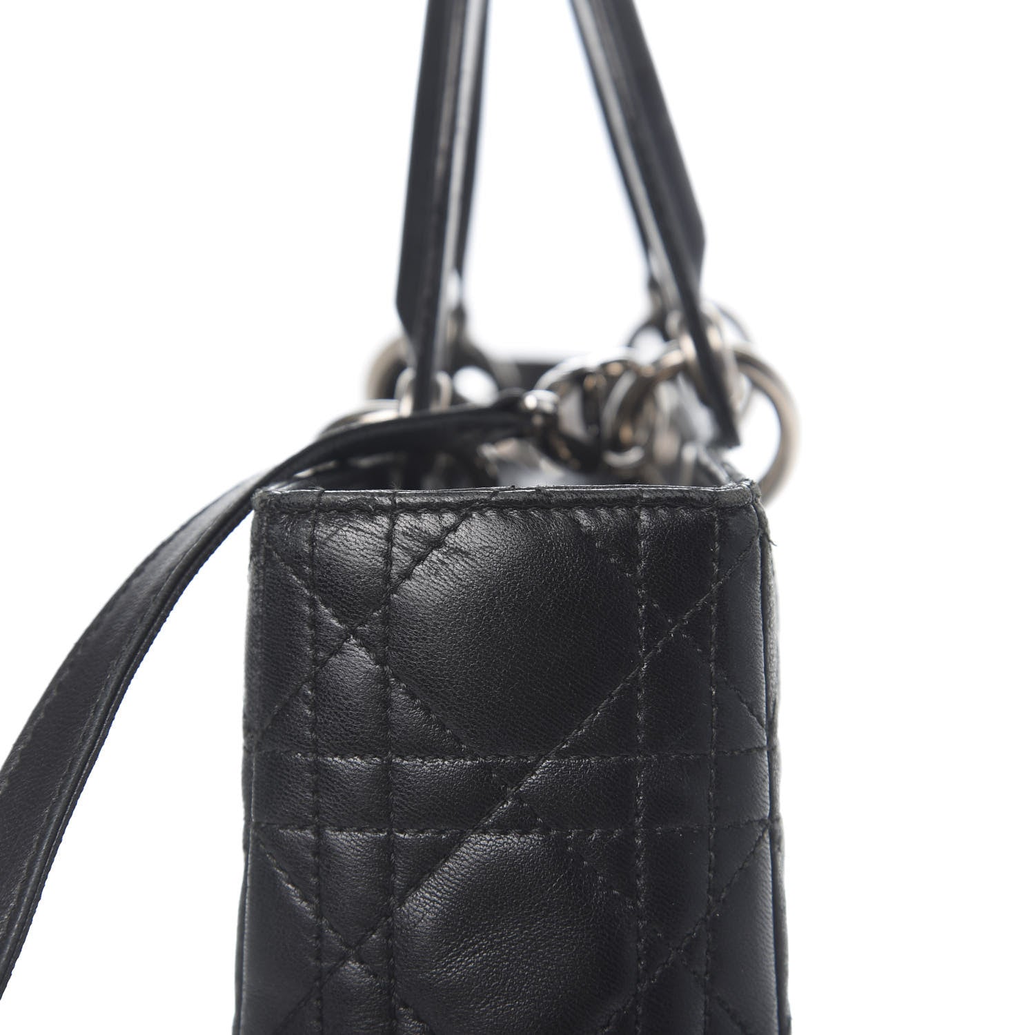 Christian Dior Lambskin Cannage Large Lady Dior Black 13 of 17