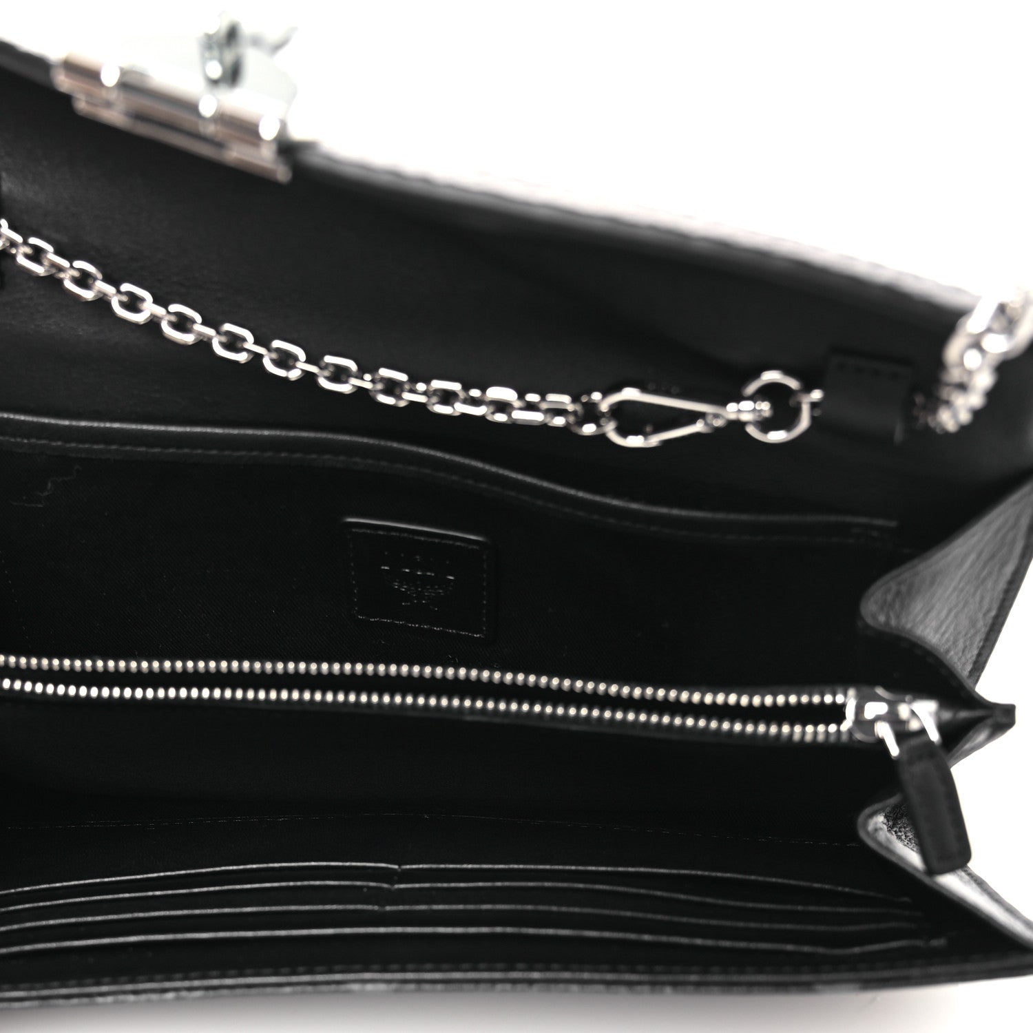 MCM Visetos Medium Patricia Wallet On Chain Black 1880735