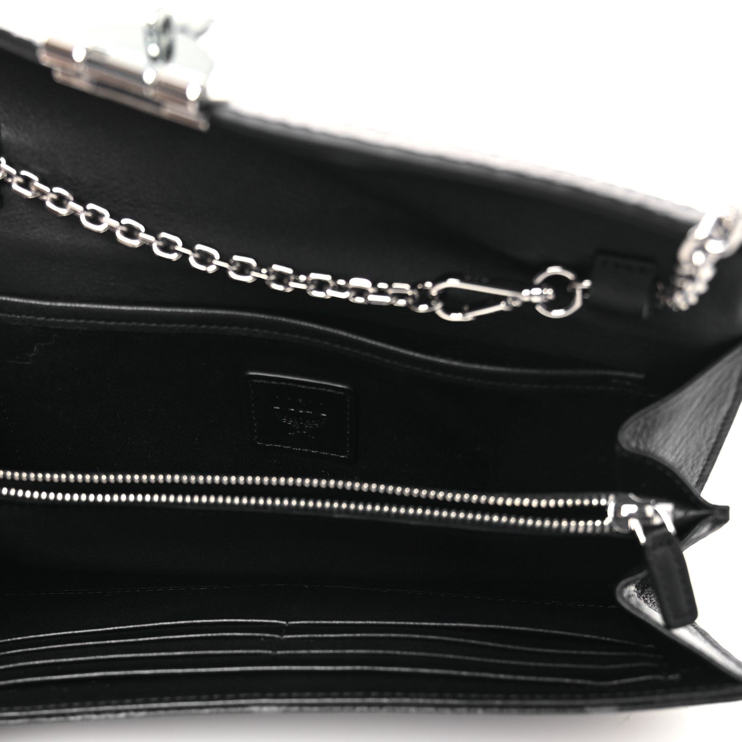 Visetos Medium Patricia Wallet On Chain Black