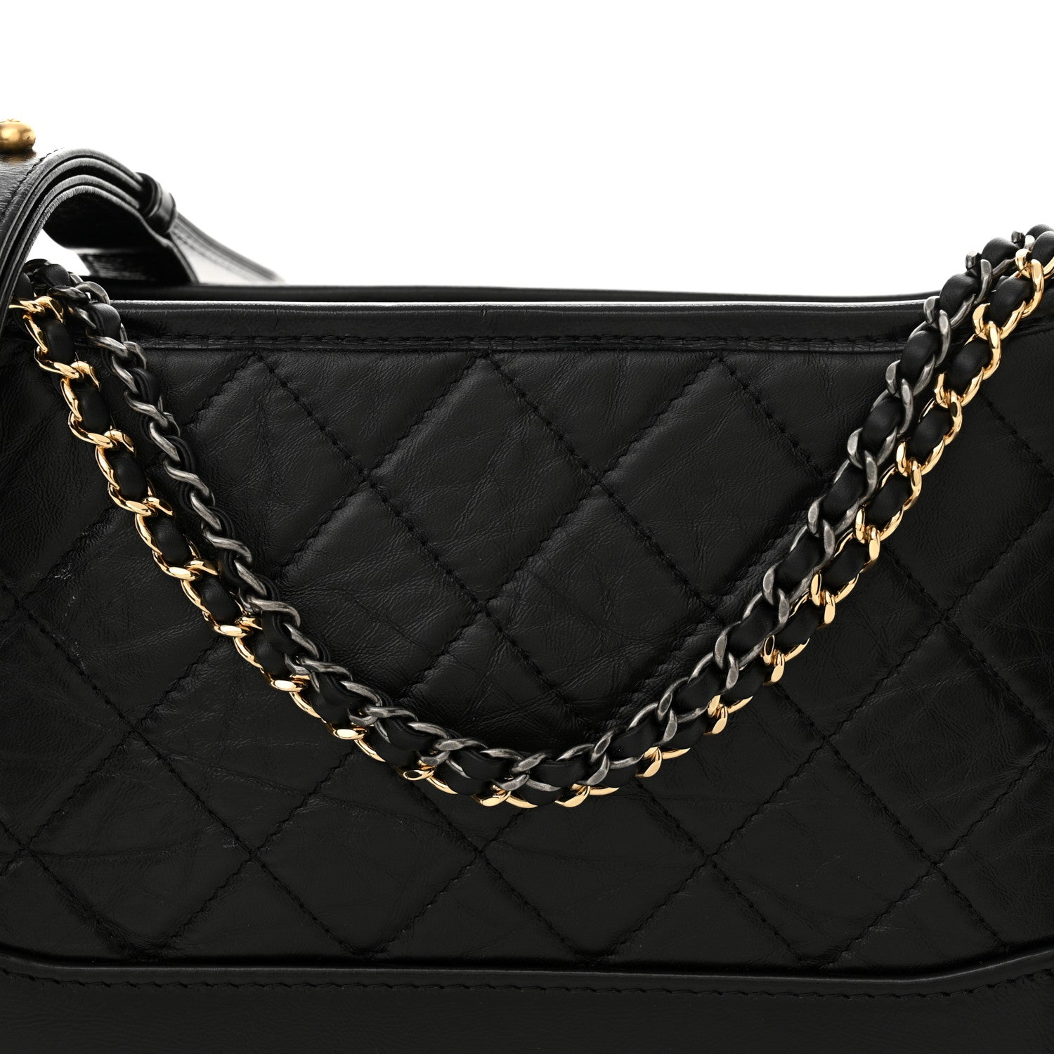 Chanel Aged Calfskin Quilted New Medium Gabrielle Hobo Black 8 of 11