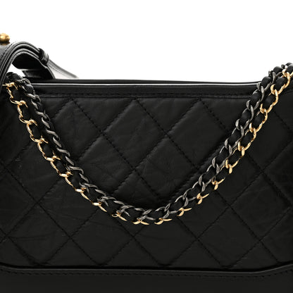 Chanel Aged Calfskin Quilted New Medium Gabrielle Hobo Black 8 of 11