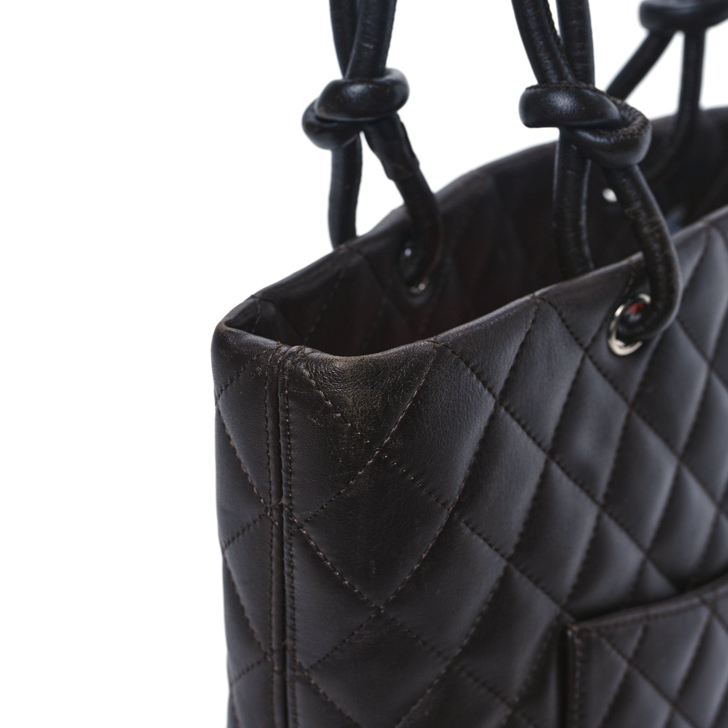 Chanel Calfskin Quilted Medium Cambon Tote Brown Beige 14 of 14