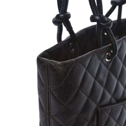 Chanel Calfskin Quilted Medium Cambon Tote Brown Beige 14 of 14