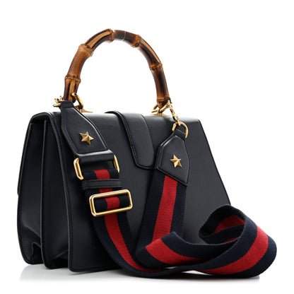 Gucci Moon Calfskin Bamboo Web Medium Dionysus Top Handle Bag Blue Emerald Hibiscus Red 3 of 16