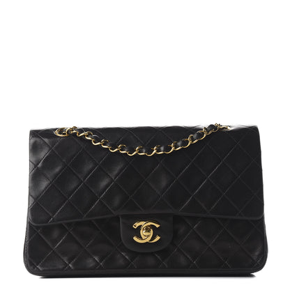 Chanel Lambskin Quilted Medium Double Flap Black 1 of 9