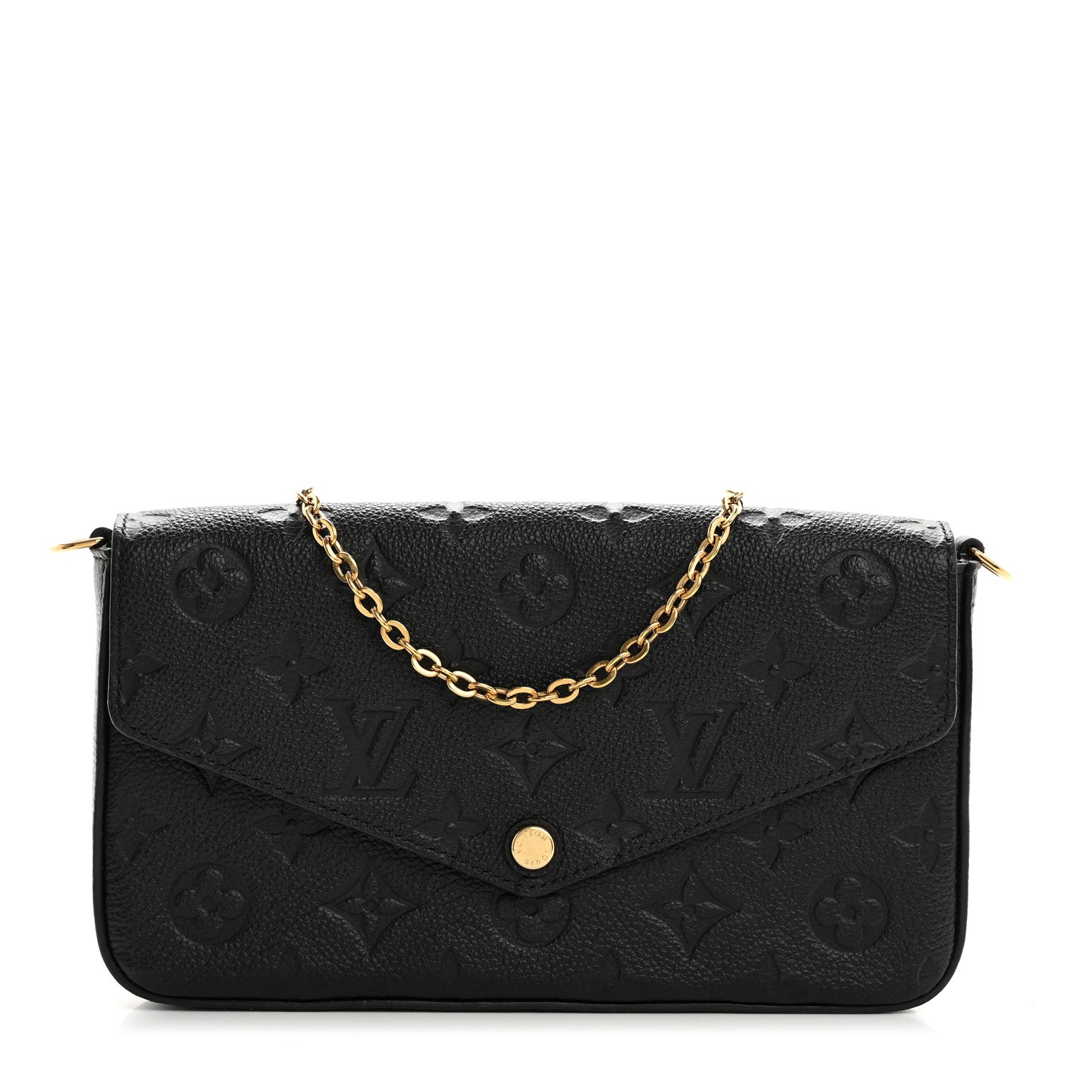 Louis Vuitton Empreinte Pochette Felicie Chain Wallet Black 1 of 10