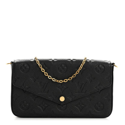 Louis Vuitton Empreinte Pochette Felicie Chain Wallet Black 1 of 10
