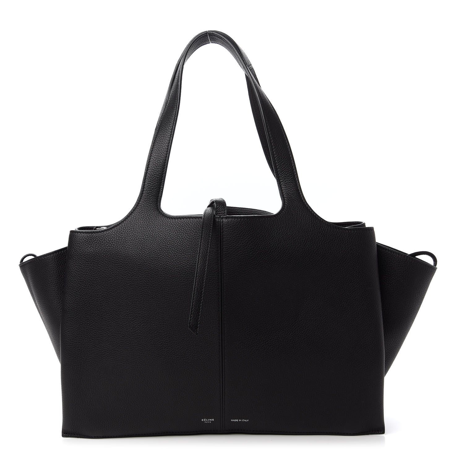 Celine Baby Grained Calfskin Small Tri-Fold Bag Black 1 of 9