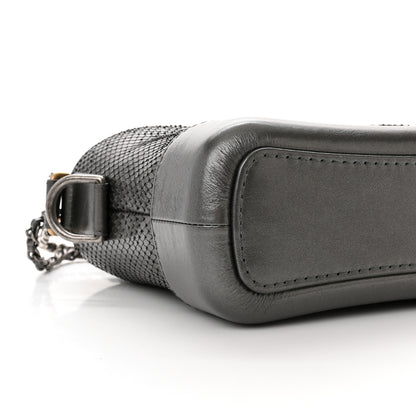 Chanel Metallic Snakeskin Small Gabrielle Hobo Pewter 9 of 12