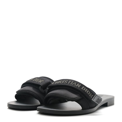 Christian Dior Technical Stretch Fabric Camouflage Dio(r)evolution Slide Sandals 37 Black Military 3 of 8