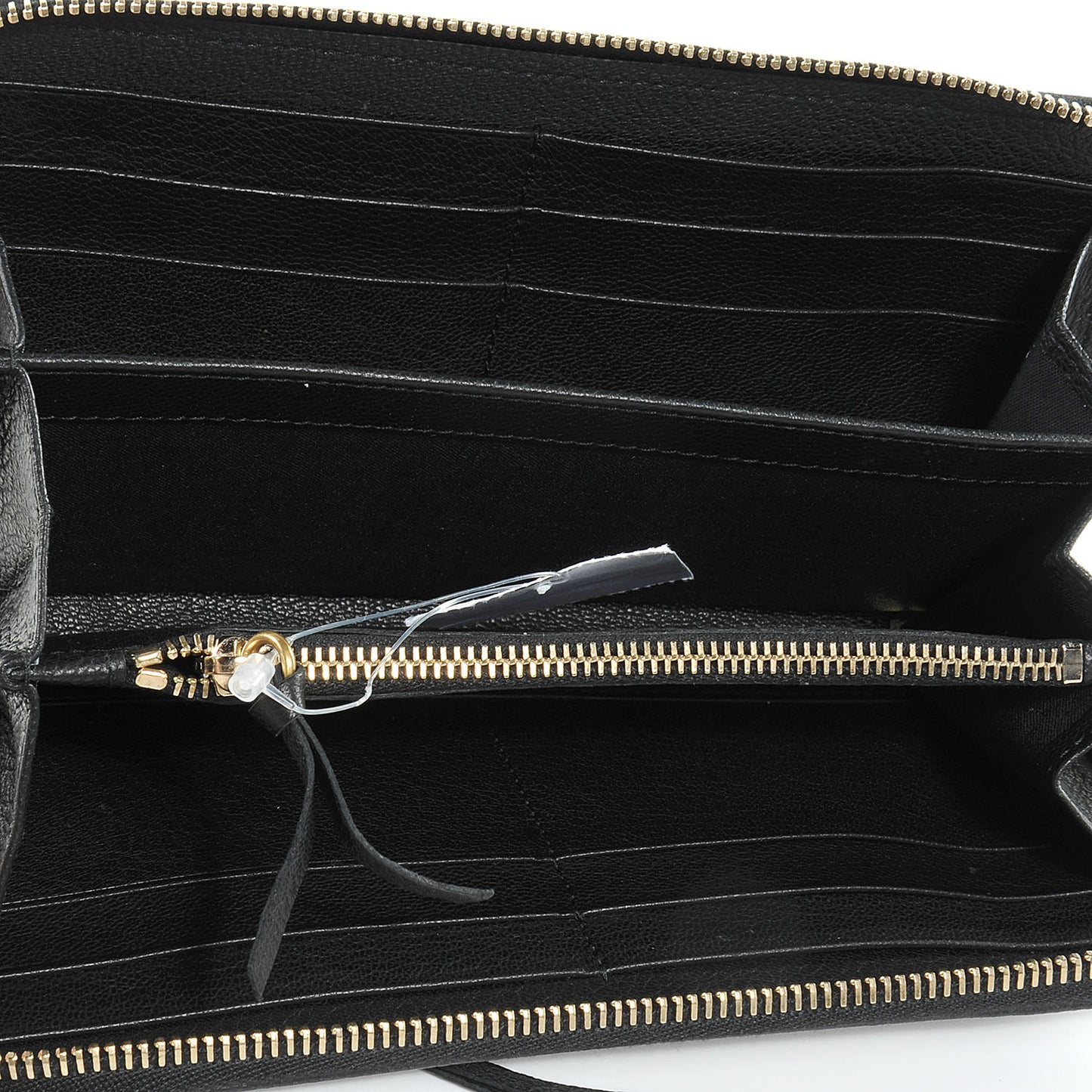 Calfskin Papier Continental Zip Around Wallet Black