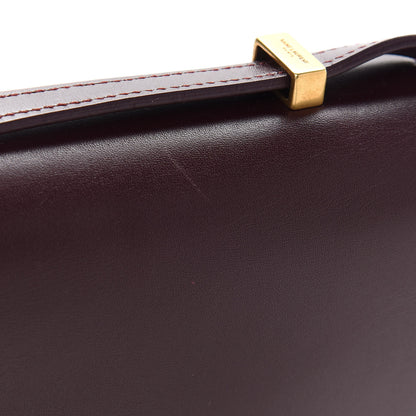 Saint Laurent Calfskin Monogram Small Dylan Shoulder Bag Burgundy 7 of 9